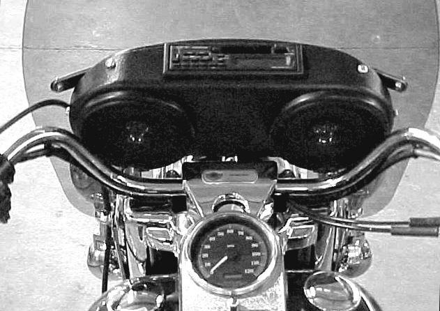 harley windshield stereo